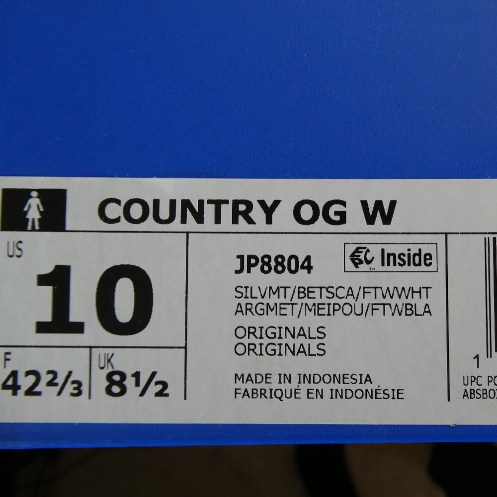 Adidas Women’s Country OG JP8804 Silver Size 10 Retro Running Sneakers Classic - Picture 11 of 12